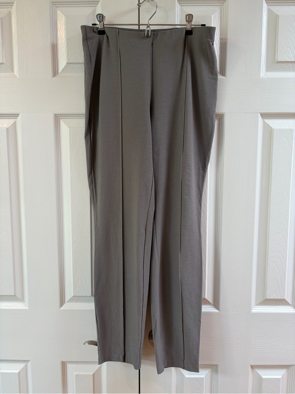 Eileen Fisher Smoke Gray Washable Stretch Crepe Ankle Pant Size S